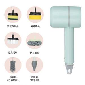 Brosse de nettoyage électrique multifonctionnelle en nylon et plastique, rechargeable par USB, rotative, écologique et durable pour la maison - Product Image 2