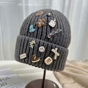 Gorros de Punto Acrílicos de Moda al por Mayor, Gorros de Invierno Comunes para Mujer, para Viajes - Product Image 3
