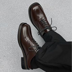 Men's Business Formal Shoes Size 46 <b>Big</b> Size New Casual Leather Shoes Fashion Retro British Style Wedding Shoes - Product Image 4