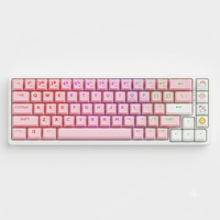 Clavier mécanique sans fil rose mignon, tri-mode, hot-swappable, touches PBT avec impression par sublimation, disposition pour Mac et Windows, cadeau pour fille