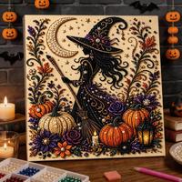 Kit DIY Fantôme Perle Diamantée à Suspendre pour Halloween, Ornement Tendance en Bois et Strass pour Décoration Intérieure – Meilleures Ventes