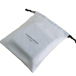 Sac à cordon en coton et lin de haute qualité avec logo personnalisé imprimé pour chaussettes, emballage cadeau de Noël - Product Image 2