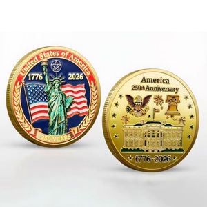 定制美国250周年纪念挑战硬币彩色印花珐琅纪念章与3D浮雕新年礼物 - Product Image 6