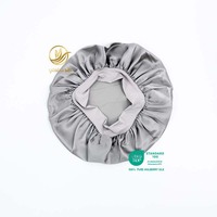 Bonnet pour cheveux en gros, 100% soie de mûrier, soin des cheveux, grande taille, couleur unie, bonnet de nuit en soie, bonnet de sommeil pour femmes