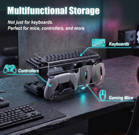 Support de clavier pour ordinateur de bureau, support en acrylique à 3 niveaux, rangement pour clavier et souris de jeu, présentoir pour clavier mécanique