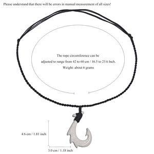 Pendentif crochet de pêche en os de yak sculpté à la main, style tribal maori néo-zélandais, pour le surf, collier ethnique sculpté pour homme/femme, cadeau - Product Image 3