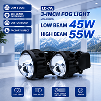Lentille de projecteur Bi LED de 3 pouces, 45W pour faisceau bas, 53W pour faisceau haut, SFIDA LD-7A, lentille LED pour phare de voiture, feu antibrouillard, double faisceau