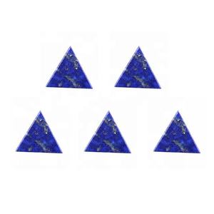Piedras Preciosas de Lapislázuli Natural en Forma de Triángulo Azul, Cabujón Plano para Joyería, Tamaño Personalizado, Proveedor de Piedras de Nacimiento, Marca AMARA - Product Image 3
