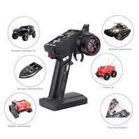 HotRC CT-6A 2.4GHz 6CH Pemancar Radio Kontrol Satu Tangan dengan Penerima PWM F-06A F06A untuk Mobil RC, Kapal, Drone, Tank