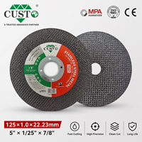 Disque de coupe/meule abrasive de haute qualité de 125 mm (5 pouces) pour métal et acier inoxydable, fabrication chinoise