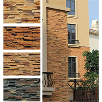 Pierres artificielles empilées, décoration murale extérieur