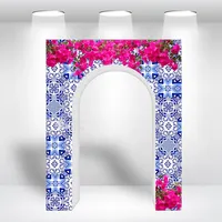 Support de toile de fond en métal 3D en forme d'arche, cadre de portail d'accueil en tube d'alliage d'aluminium, pour décoration de mariage, anniversaire, fête et événement