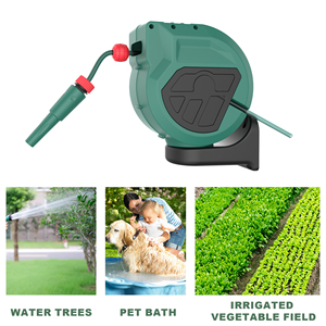 Carrete de manguera de jardín HR020 de 5/8 "y 20m, sistema de riego de carrete de manguera retráctil, carrete de manguera de lavado a presión retráctil automático - Product Image 5