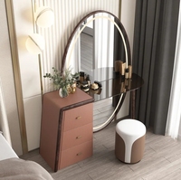 Coiffeuse, miroir luxueux du sol au plafond, coiffeuse de chambre à coucher