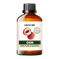Huile Essentielle 100% Pure de Litchi Fraîche et Sucrée, Promotionnelle, OEM, pour Drainage Lymphatique, Usage Cosmétique, Tous Types de Peau, Flacon Compte-gouttes