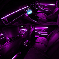 Yosovlamp Modification de voiture lumière décorative Versa Tucson Fiber optique atmosphère couleur claire fil contrôle Central pour décor de voiture