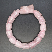 Mode En Gros Bijoux Pierre Naturelle Améthyste Lapis Lazuli Rose Quartz Noir Obsidienne Chinois Dragon Tête Bracelet pour Hommes