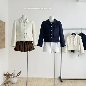 Veste courte tendance pour femmes de style coréen avec un design rétro, veste à manches longues - Product Image 1