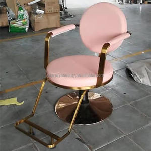 Chaise de salon de coiffure rose, mobilier à la mode, fauteuil de salon de coiffure, - Product Image 4