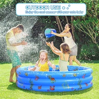 3 Ringe Runde PVC Aufblasbare Kinder Sommerfest Wassers paß Badewanne Ball Pool Aufblasbarer Pool