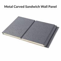 Panneaux muraux sandwich en métal gravé, isolés en mousse PU, imperméables, pour maisons conteneurs et cabanes