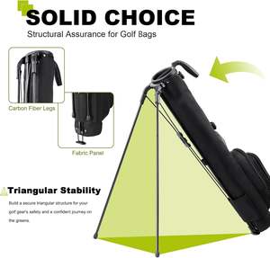 Bolsa de transporte con soporte de <span class=keywords><strong>golf</strong></span> de poliéster ligero para <span class=keywords><strong>Pitch</strong></span> n <span class=keywords><strong>Putt</strong></span> duradero para Driving Range Par 3 Executive Courses 31,5 pulgadas de alto - Product Image 4