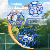 Drone de Course Spécial en Forme de Ballon de Football, Quadricoptère Télécommandé 4 Canaux avec Vidéo FHD 1080p pour Adolescents