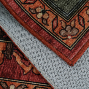 Tappeti Stampati Rossi per Arredamento Casa, Tappeti Persiani Lavabili per Soggiorno, Camera da Letto e Sala da Pranzo - Product Image 6