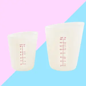 250ML 500ML 재사용 가능한 실리콘 혼합 컵 측정 컵 에폭시 수지