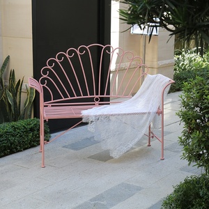 Garden <strong>Outdoor</strong> <strong>Storage</strong> <strong>Bench</strong> Patio <strong>Benches</strong> Design Wrought Iron New in Pink Color <strong>Outdoor</strong> Furniture OEM/ODM 100PCS Modern - Product Image 2