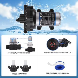 MRGVFLO Fresh <b>Water</b> <b>Pump</b> 110V AC 7GPM 70PSI Five Chamber Self Priming Diaphragm Marine Use - Product Image 6