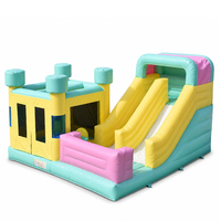 Château gonflable combiné pour enfants, PVC renforcé professionnel et écologique, fêtes et location, garantie 3 ans