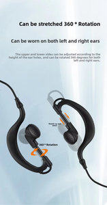 EG19หูฟัง K-M แบบมีสาย, หูฟัง walkie-talkie 2.5มม. 3.5มม. ทนต่อการดึงอุปกรณ์เสริมลวดสำหรับหูซ้ายขวา - Product Image 3