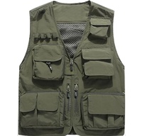 Gilet décontracté léger pour hommes, pêche en plein air, travail, Safari, voyage, photo, cargo, multi-poches