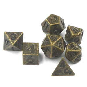 Mini juego de dados de Metal poliédrico de 6mm, 7 Uds., logotipo personalizado, mazmorras y dragones, DND RPG, poliedro en forma de rollo para juegos de rol - Product Image 4