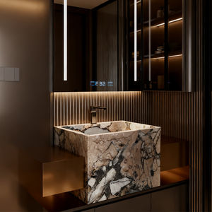 Luxury Modern <strong>Design</strong> Natural Stone Marble Wash Basin Sink <strong>Bathroom</strong> Vanithy for Hotel <strong>Bathroom</strong> - Product Image 3