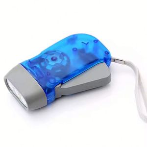 Promotional <b>Small</b> <b>Gift</b> Hand Crank Rechargeable Mini Emergency Outdoor Plastic 3LED Tactical Flashlight with AAA Battery - Product Image 4