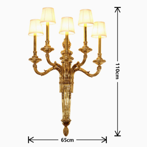 Torche romaine applique murale en laiton décoration couloir Duplex TV fond cuivre Olive Sprout <span class=keywords><strong>Burgeon</strong></span> applique murale bougie - Product Image 3