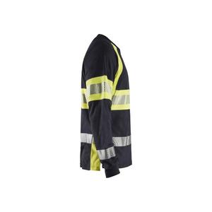 BLAKLADER - 348417618933XXXL <b>Flame</b> resistant long sleeve t-<b>shirt</b> Navy blue/Hi-vis yellow <b>FLAME</b> RESISTANT WORKWEAR - Product Image 4
