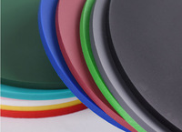 Caoutchouc souple de sous-verre de silicone antidérapant de plat de tapis isolant thermique rond plat brillant