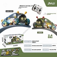 Jouet télécommandé 4x4 RC Twisted Caterpillar à musique lumineuse 360 degrés, bicolore, 2.4G, pour intérieur et extérieur