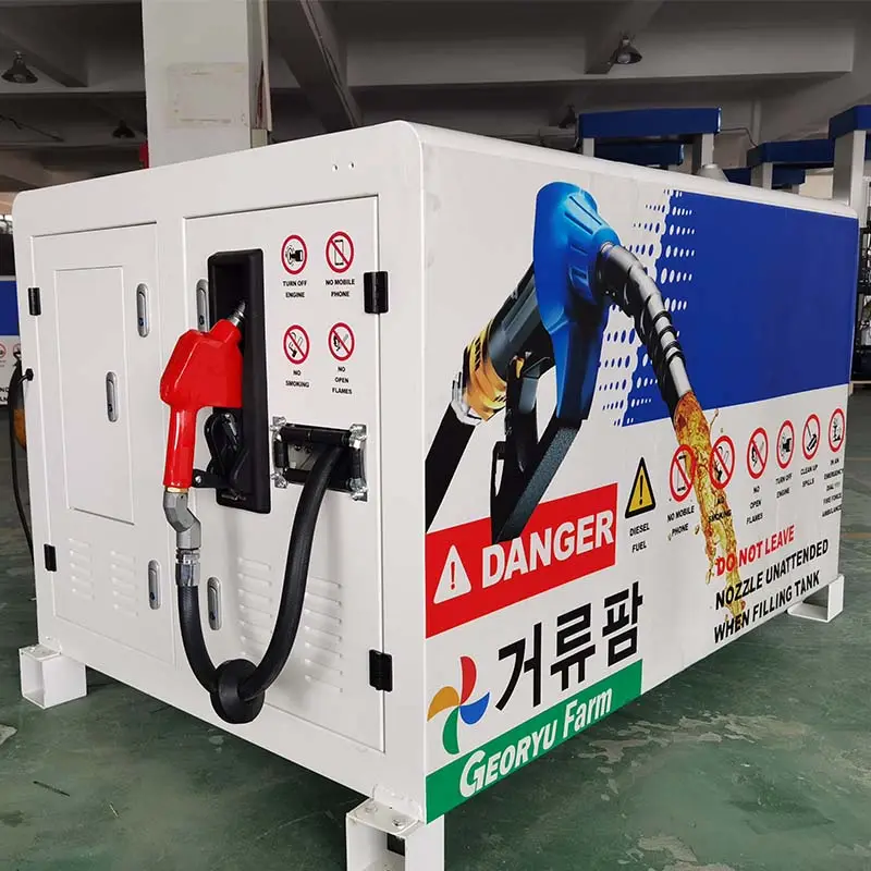 Customized 2000L 1 hose horizontal mobile refueling machine mobile refueling container gas station