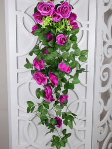 Rosette artificielle tenture murale <span class=keywords><strong>fausse</strong></span> fleur salon <span class=keywords><strong>orchidée</strong></span> hôtel décoration plafond suspendu vignes en plastique pour mariage - Product Image 5