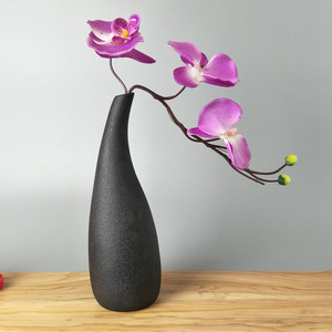 Vase en céramique noir mat et blanc, style chinois simple et européen vintage, pour la décoration de la maison - Product Image 4