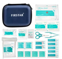 Trousse de premiers secours EVA 32 pièces, sac médical d'urgence multicolore à coque rigide pour le camping, la randonnée et l'usage quotidien