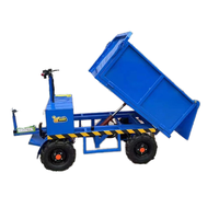Chariot transporteur à plat électrique à quatre roues en acier inoxydable enduit de poudre Capacité de 1000kg Stockage en entrepôt extérieur OEM
