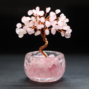 <b>Crystal</b> <b>Tree</b> Natural Minerals Yellow Resin Base Home Decoration Desktop Ornament - Product Image 4