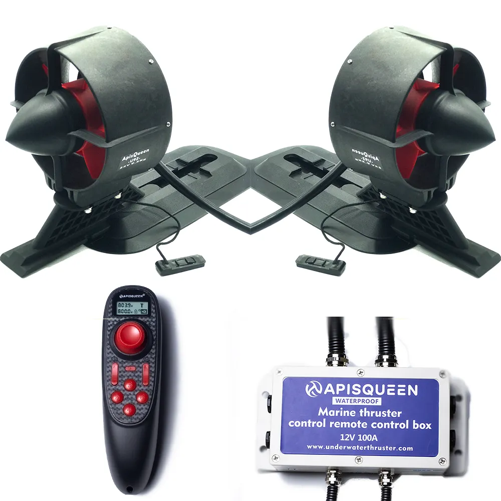 Apisqueen 24V/12V Twee U92 Set/Kit Onderwater Thruster Met Afstandsbediening Voor Kajaks, Opblaasbare Boten, Paddleboards, Enz.