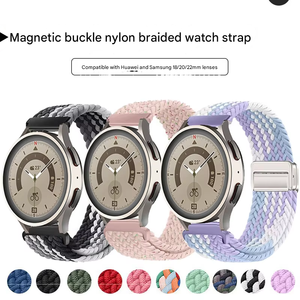 Correa de Reloj de Nailon Trenzado de 18mm 20mm 22mm con Cierre Magnético, Correa Deportiva para Reloj Inteligente Samsung Huawei - Product Image 5