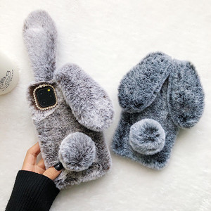 เคสโทรศัพท์กำมะหยี่ขนหูกระต่ายน่ารัก,เคสโทรศัพท์สำหรับ <span class=keywords><strong>iPhone</strong></span> 13 12 <span class=keywords><strong>Mini</strong></span> 11 Pro Max XS Max XR X <span class=keywords><strong>SE</strong></span> <span class=keywords><strong>2020</strong></span> 6S 7 8 Plus - Product Image 3